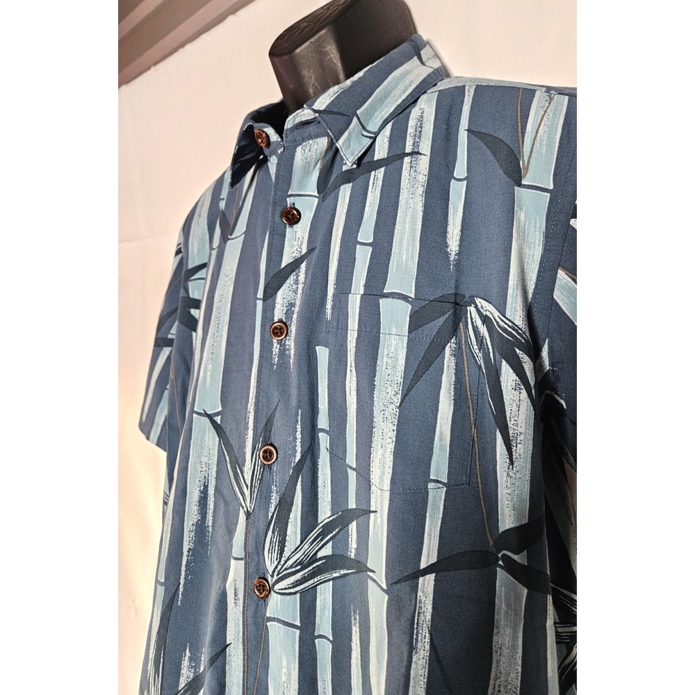 New Quiksilver Shirt Men Small Bamboo Cove Waterman Collection S/S Button‎ Up